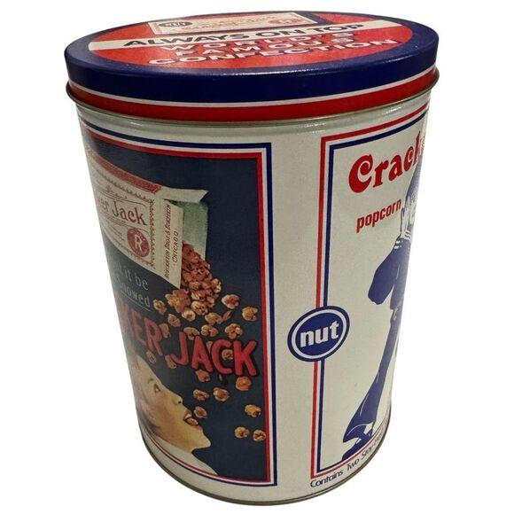 Cracker Jack Popcorn Retro Tin Vintage 1990 8"×6" - Picture 4 of 8